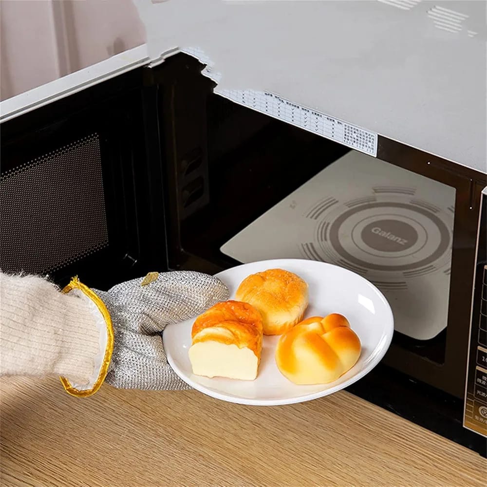 Reusable Non-Scratch Wire Hand Gloves, Ideal for Washing Dishes, Multipurpose Cleaning, Wet and Dry, Stainless Steel Scrubber, Dishwashing Gloves, Machine Washable (Hand Gloves, 2)